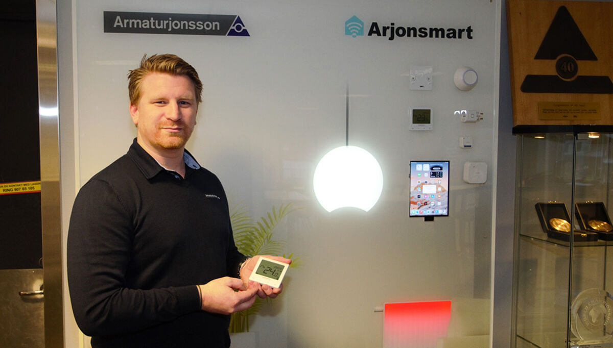 Arjonsmart har et helt spekter med produkter og et komplett, smart system, sier Armaturjonssons produktsjef Robin Thomsen.